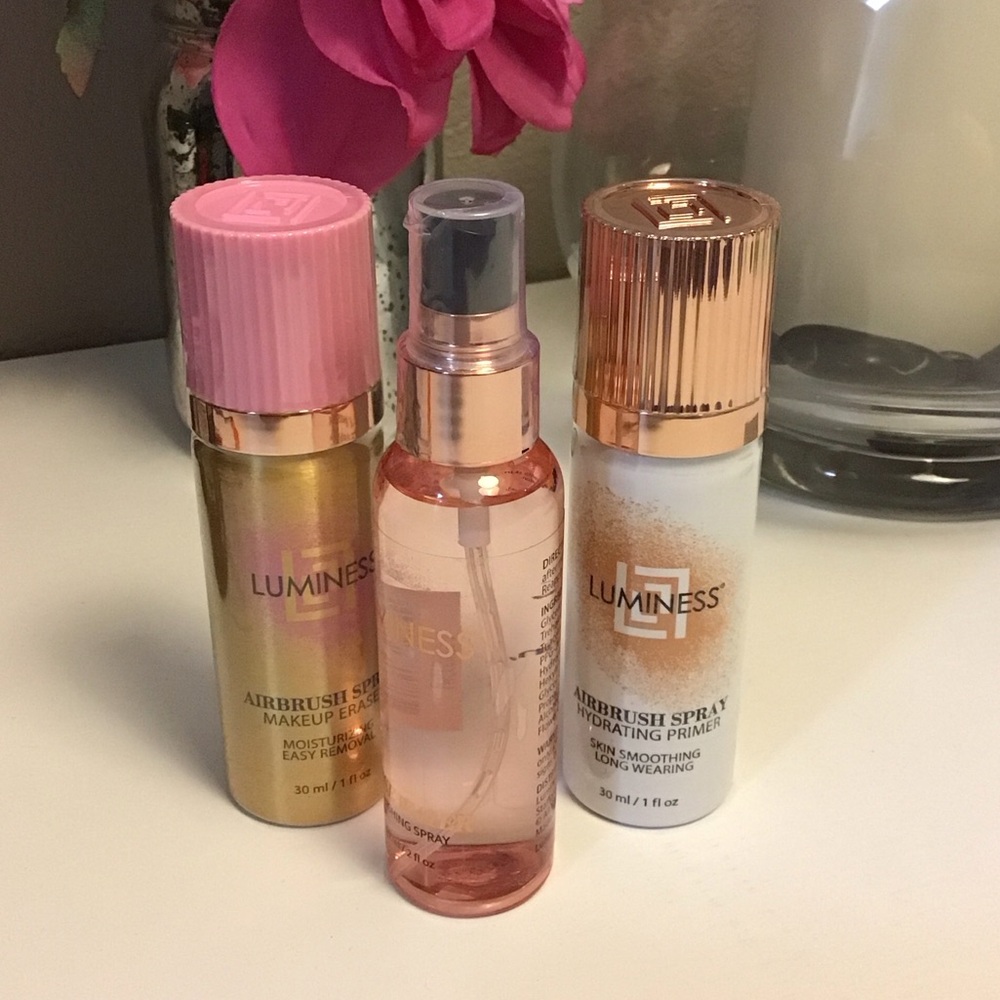 Luminess Airbrush Trio with Gold and Pink Accents